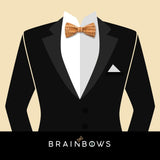black tuxedo and cork bow tie