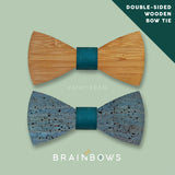 double sided wooden cork bow tie