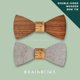 double sided wooden cork bow tie