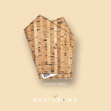 Bamboo cork fabric pocket square and cardholder
