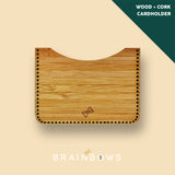 bamboo wooden card holder