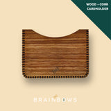 walnut wooden card holder