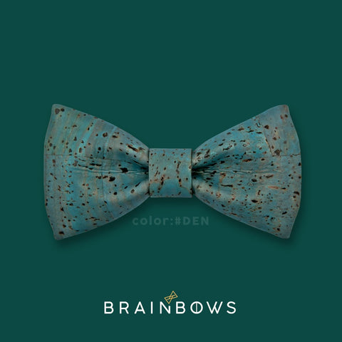 denim blue cork bow tie