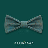 denim blue cork bow tie