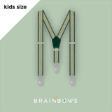 Goood braces - "Go green" + green velvet - kids size