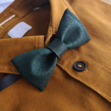 green velvet dark green cork bow tie