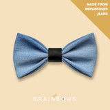 jeans bow tie with black cork core
