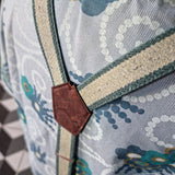 handmade suspenders made from jeans and cork fabric