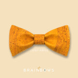 mustard yellow cork bow tie