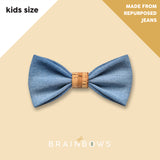 repurposed jeans bow tie for kids