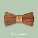 wooden bow tie walnut and cork core
