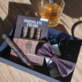 Gift set - Cork bow tie + chocolate cigars