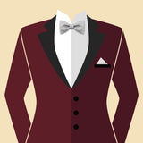 Hipbow 2.0 for burgundy tuxedo/suit