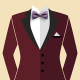 Hipbow 2.0 for burgundy tuxedo/suit