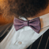 purple cork bow tie