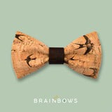 cork bow tie with black swallows