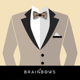 beige tuxedo with art deco bow tie