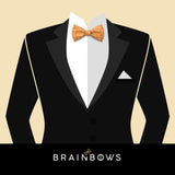 black tux with natural cork bow tie