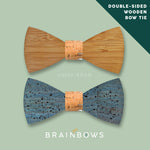 double sided wooden cork bow tie