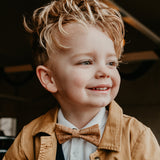 cute boy with cork fabric bow tie
