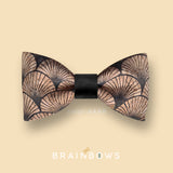 art deco inspired cork bow tie in black