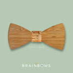 bamboo wooden bow tie with cork core