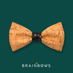 bamboo cork bow tie with black and gold core
