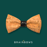 bamboo cork bow tie with black and gold core