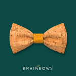 cork bow tie with yellow mustard core