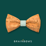 cork bow tie with mint core