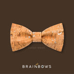 bamboo and silver cork bow tie