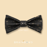 black and gold cork bow tie