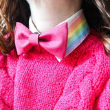 Charlotte Jacobs hot pink bow tie