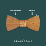 custom wooden bow tie made from bamboo