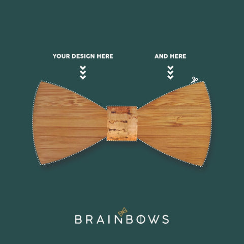 custom wooden bow tie made from bamboo
