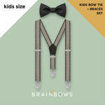 Set bow tie + braces - "Raw 'n' real" + "Tiny 007" - kids size