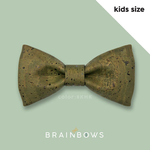 grass green army olive cork bow tie