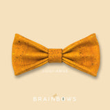 mustard yellow cork bow tie