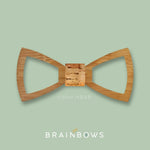 bamboo wooden bow tie with cork fabric