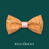 cork bow tie with pink core