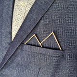 bamboo wooden pocket square two point