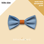 recycled jeans bow tie kids size
