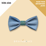 jeans bow tie for kids with cork