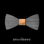 wooden bow tie extra core bamboo bling silver