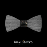 wooden bow tie extra core black and gold