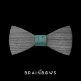 wooden bow tie extra core denim blue