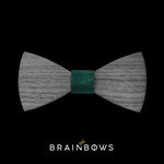 wooden bow tie extra core green velvet dark green