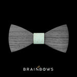 wooden bow tie extra core mint soft green