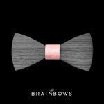 wooden bow tie extra core pink champagne 