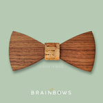 wooden bow tie walnut with cork core